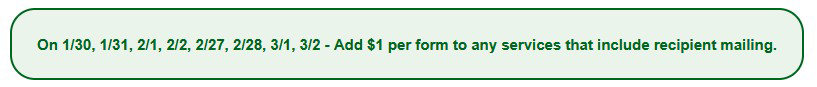 Additional Service Pricing
